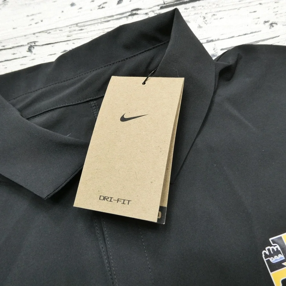 Nike‎ Dri-FIT Polo Shirt Mens Large Black Football Performance Logo HF7061-013
